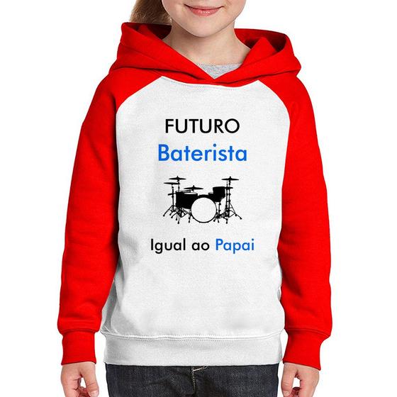 Imagem de Moletom Infantil Futuro Baterista Igual ao Papai - Foca na Moda