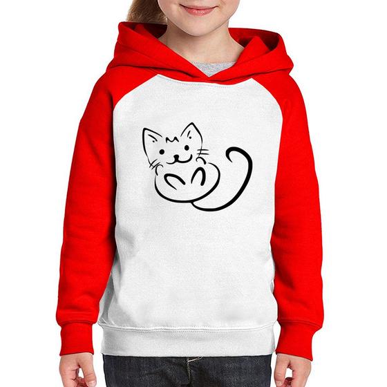 Imagem de Moletom Infantil Gatinho Traços - Foca na Moda