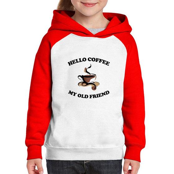 Imagem de Moletom Infantil Hello coffee my old friend - Foca na Moda