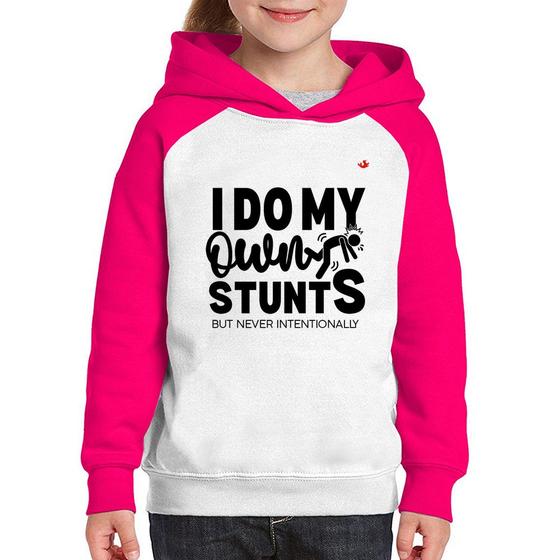 Imagem de Moletom Infantil I do my own stunts but never intentionally - Foca na Moda