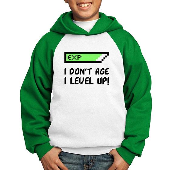 Imagem de Moletom Infantil I Don't Age, I Level Up - Foca na Moda