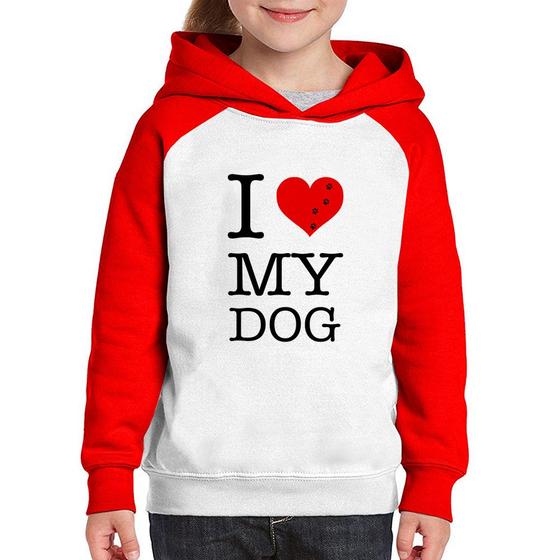 Imagem de Moletom Infantil I love My Dog - Foca na Moda