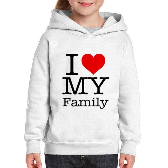 Imagem de Moletom Infantil I Love My Family - Foca na Moda