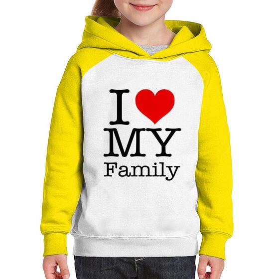 Imagem de Moletom Infantil I Love My Family - Foca na Moda