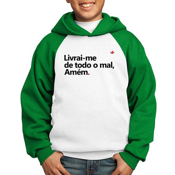 Imagem de Moletom Infantil Livrai-me de todo o mal, amém - Foca na Moda