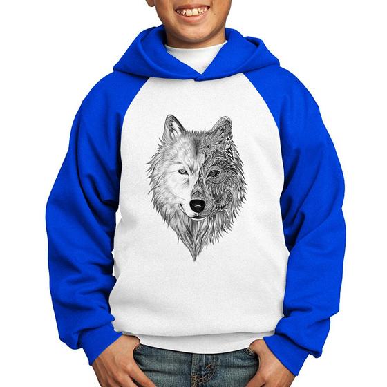 Imagem de Moletom Infantil Lobo Mandala - Foca na Moda