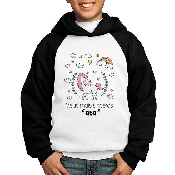 Imagem de Moletom Infantil Meus mais sinceros "ata" - Foca na Moda