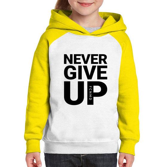 Imagem de Moletom Infantil Never give up - Foca na Moda
