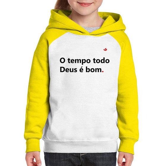 Imagem de Moletom Infantil O tempo todo Deus é bom - Foca na Moda