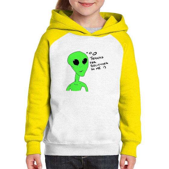 Imagem de Moletom Infantil Thank's For Believing In Me Alien - Foca na Moda