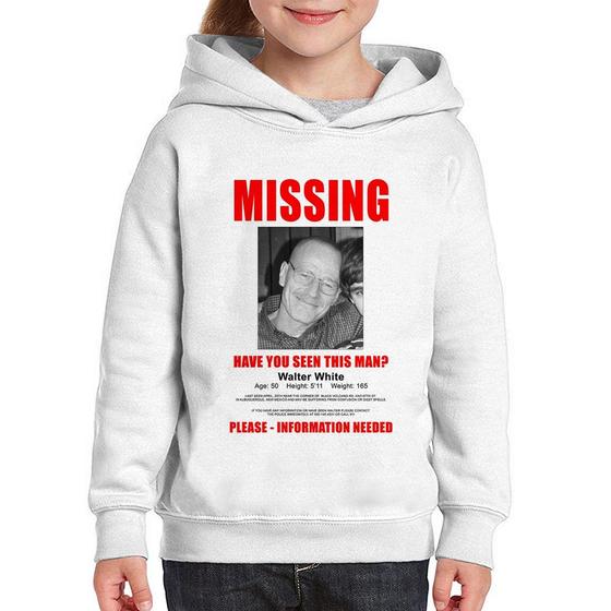 Imagem de Moletom Infantil Walter White Missing - Foca na Moda