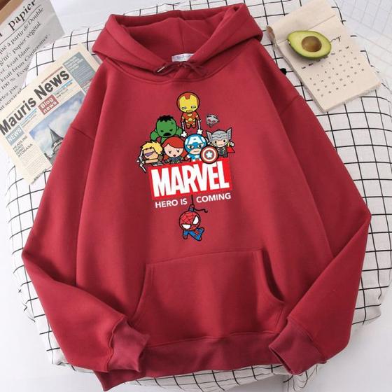 Imagem de Moletom Marvel Os Vingadores Blusa de Frio Masculino Feminino