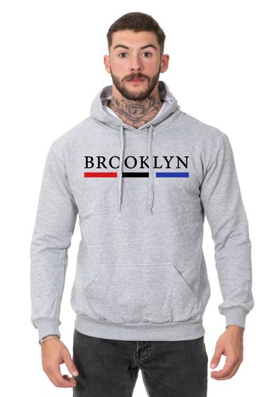 Imagem de Moletom Masculino Algodão Blusa de Frio Canguru Brooklyn