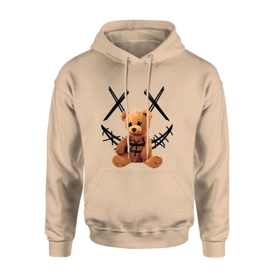 Imagem de Moletom Masculino Canguru Urso Sorriso Smile Algodão Blusa de Frio Cores