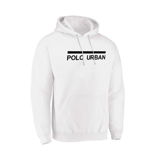 Imagem de Moletom Masculino Feminino Básico Branco Canguru Polo Urban Blusa de Frio