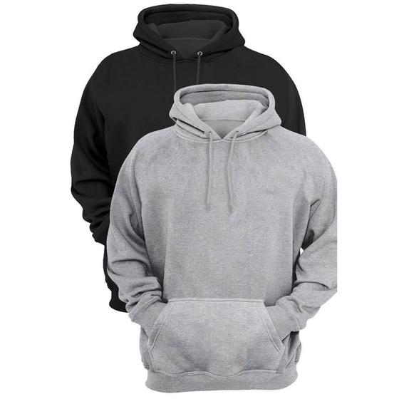 Moletom Canguru Conjunto Moletom Cinza Masculino Capuz Casaco