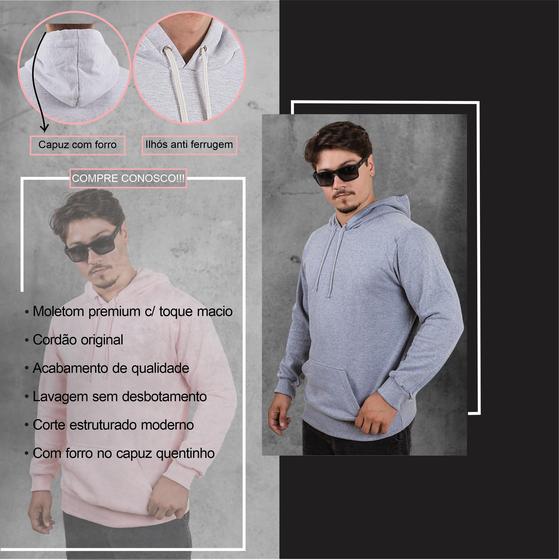 Imagem de Moletom Masculino Liso Unisexx Blusa De Frio Casaco Canguru