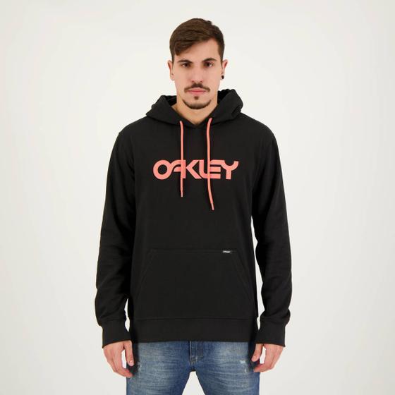 Imagem de Moletom Oakley Basic Hoodie Preto e Rosa