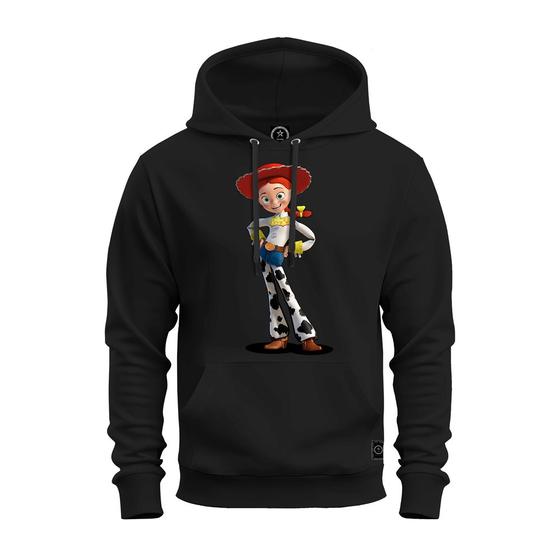 Imagem de Moletom Premium Algodão Unissex Blusa De Frio Bolso e Capuz Jessie