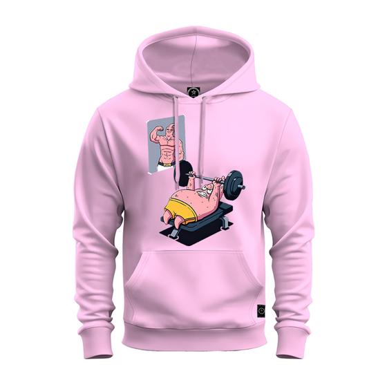 Imagem de Moletom Premium Algodão Unissex Blusa De Frio Bolso e Capuz Patrick Pesos