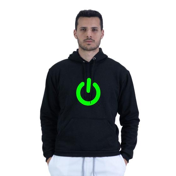 Imagem de Moletom Quentinho Masculino Algodao Bolso Canguru Capuz Ajustavel Design Moderno