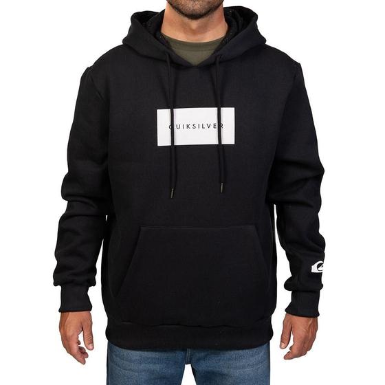 Imagem de Moletom Quiksilver Canguru Quik Box Masculino Preto