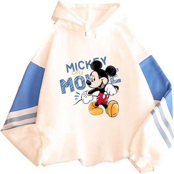 Imagem de Moletom SANMU com Design Color Block Mickey Mouse