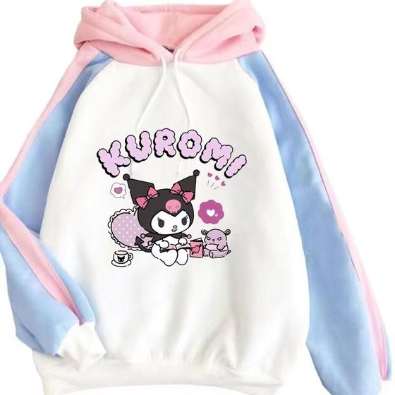 Imagem de Moletom SANMU Solto com Detalhes Kuromi - Estilo Casual