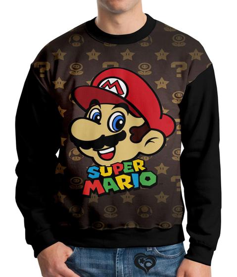 Imagem de Moletom Super Mario Homem Infantil UNISSEX Roupas blusa