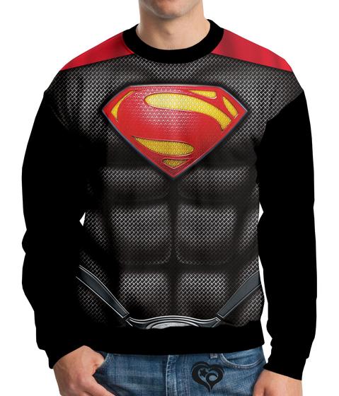 Imagem de Moletom SuperMan Homem Infantil UNISSEX Roupas blusa Heróis