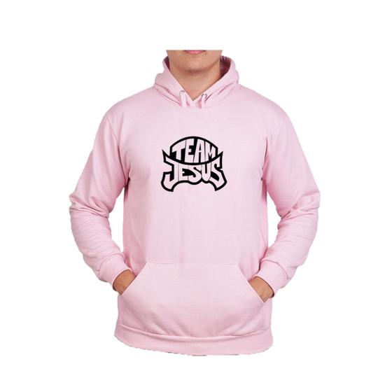 Imagem de Moletom Team Jesus Blusa Canguru Masculino Feminino Varias Cores Frases Golpel Cristã