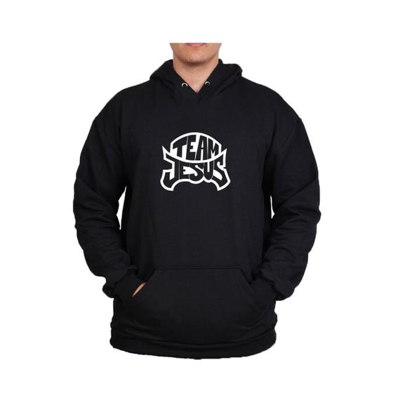 Imagem de Moletom Team Jesus Blusa Canguru Masculino Feminino Varias Cores Frases Golpel Cristã