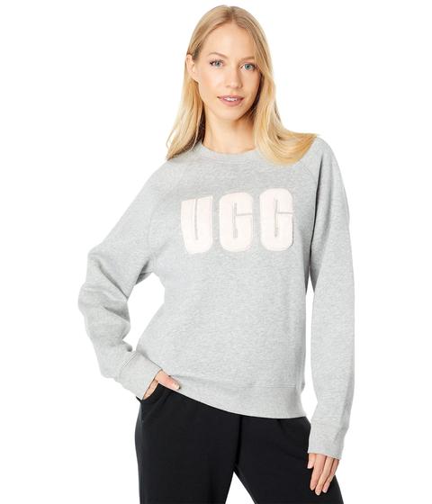 Imagem de Moletom UGG Madeline Fuzzy com Logotipo - Gola Redonda - Cinza - Tamanho L