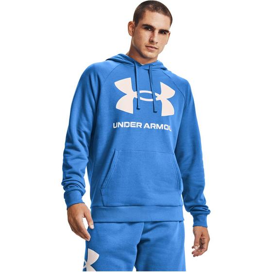 Imagem de Moletom Under Armour Rival Fleece Big Logo Hoodie Azul Masculino