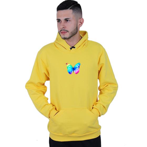 Imagem de Moletom Unissex Canguru Borboleta Colorida