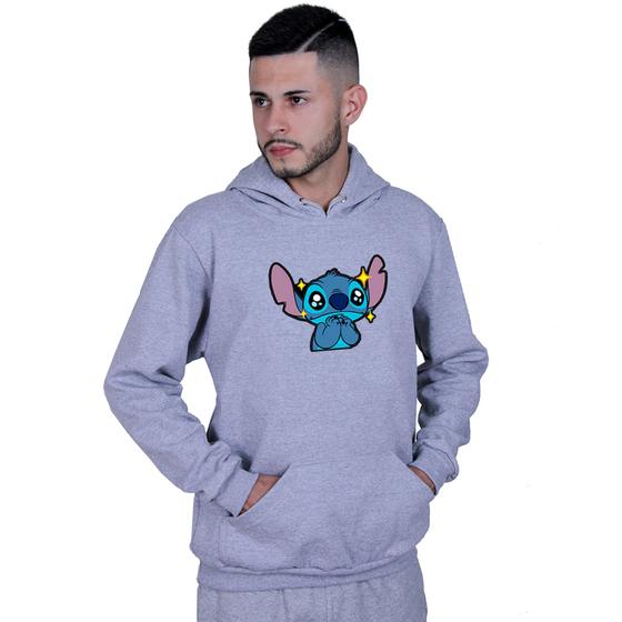 Imagem de Moletom Unissex Canguru Lilo Stitch Fofo