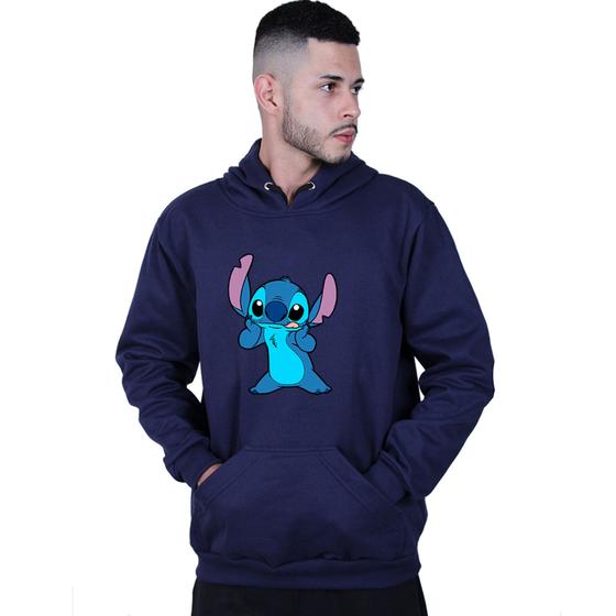 Imagem de Moletom Unissex Canguru Lilo Stitch Linguinha