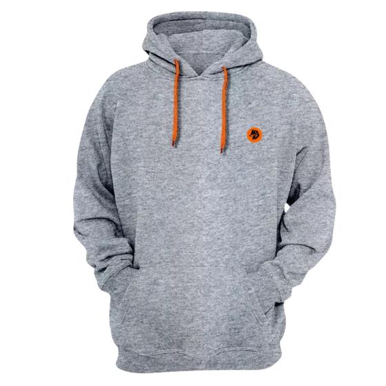 Imagem de Moletom Unissex Flanelado Blusa de Frio Premium Estampa Lobo Cordão Laranja Neon