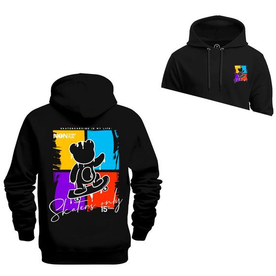 Imagem de Moletom Urso 4 Cores Frente e Costas Blusa De Frio Quentinho Aconchegante