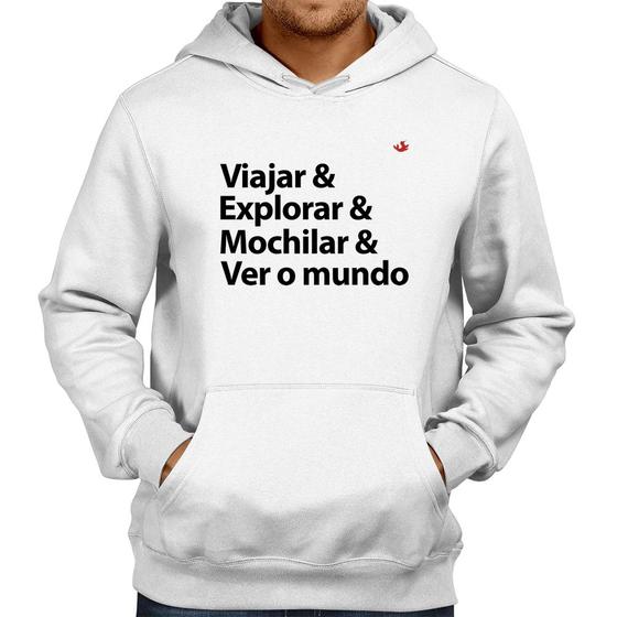 Imagem de Moletom Viajar & Explorar & Mochilar & Ver o mundo - Foca na Moda