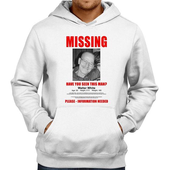 Imagem de Moletom Walter White Missing - Foca na Moda