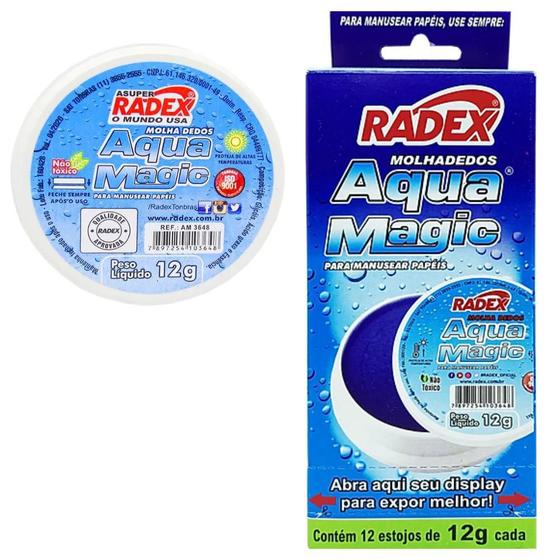 Imagem de Molha Dedo Creme Radex Aqua Magic 12G Cx Com 12 A 2024