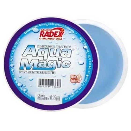 Imagem de Molhador de Dedos Especial Asuper Radex Aqua Magic 12g - Para manusear papéis e cédulas de dinheiro