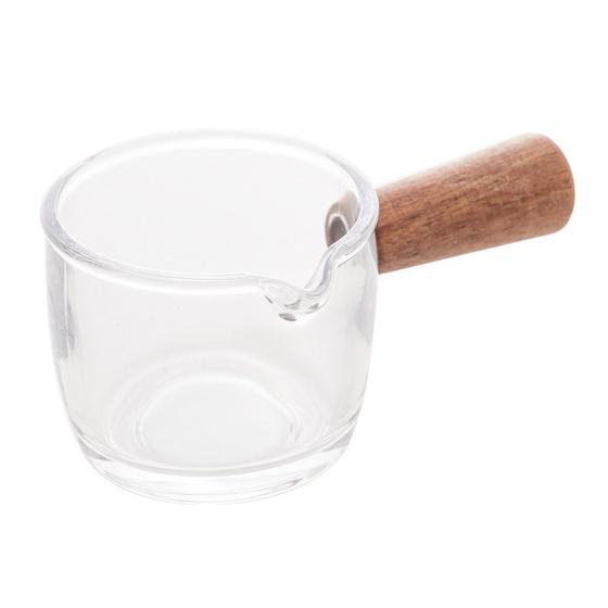 Imagem de Molheira Vidro Sodo-Calcico com Cabo Madeira 100 ml Lyor