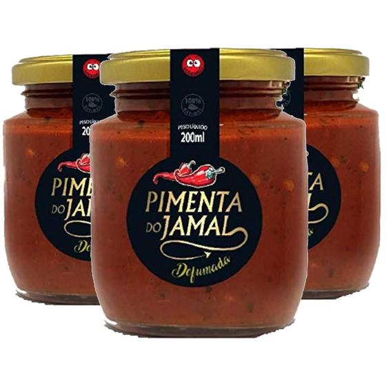 Imagem de Molho De Pimenta Defumada Jamal 200Ml (3 Vidros)