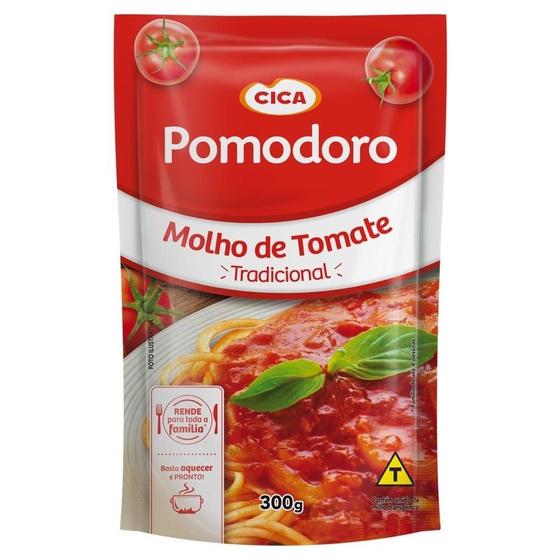 Imagem de Molho de Tomate Pomodoro Tradicional Sachê 300g - Embalagem com 24 Unidades