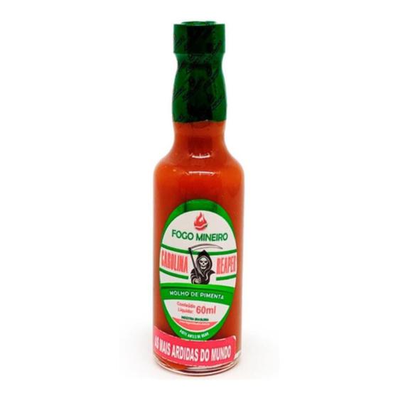 Molho Pimenta Carolina Reaper Frasco 60 Ml Fogo Mineiro Empório Juliana Molho De Pimenta 0706