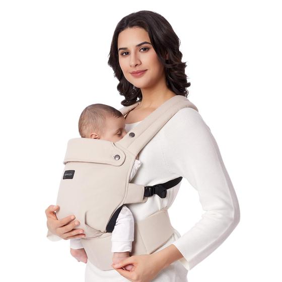 Imagem de Momcozy Canguru para Bebê Ergonomico de 7 a 20kg Algodão Caqui