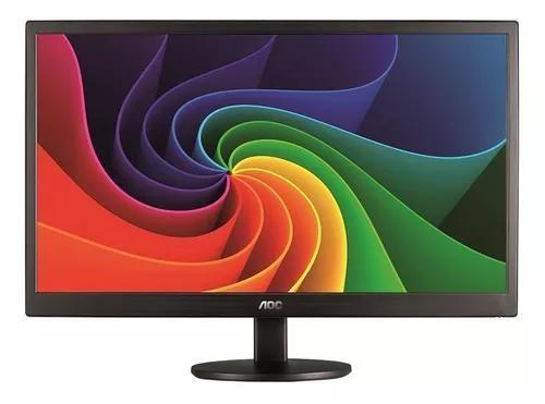 Monitor 18.5 AOC E970SWNL led preto 100V/240V Menor preço em Monitor 18.5 AOC E970SWNL led preto 100V/240V