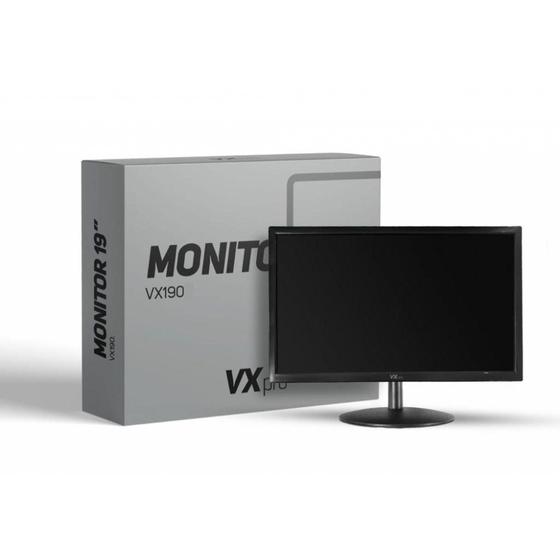 Imagem de Monitor 19" Led VXpro VX190C HDMI e VGA, Vesa, Preto
